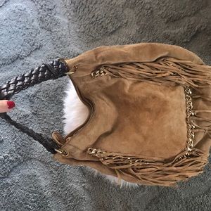 Michael kors suede tassel handbag